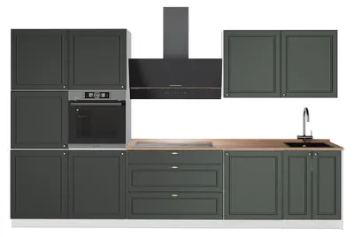 Obrázek produktu pro Kuchyňský kout Vicco Fame-Line Zelená zlatá země/Bílá 340 cm, PD Dub, Model 64628