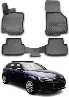Image de Tapis de Sol pour Audi A3 2012-2020 Hayon Caoutchouc TPE Noir