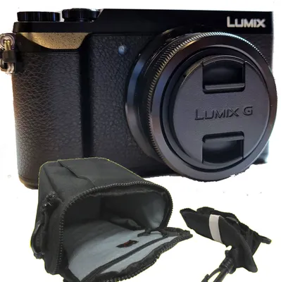 Produktbild von 1A PHOTO PORST Panasonic Lumix GX80+3,5-5,6/12-32 mm schwarz Set inklusive Tasche