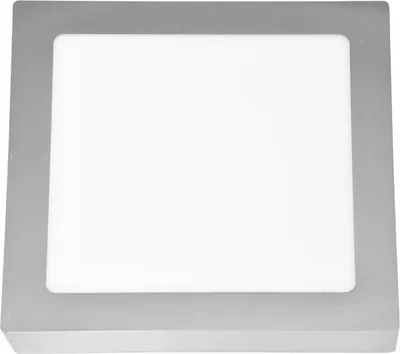 Obrázek produktu pro Ecolite Stříbrný přisazený LED panel hranatý 225 x 225mm 18W Barva světla: Denní bílá LED-CSQ-18W/41/CHR