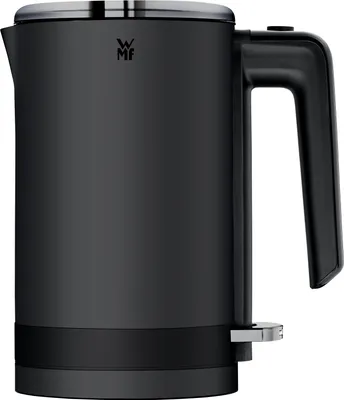 Produktbild von WMF KÜCHENminis Wasserkocher 0,8 Liter, Deep Black Design, 1.800 Watt, Verdecktes Heizelement aus Edelstahl, Einhändiges Öffnen, Automatische Kochabschaltung, Wasserstandsanzeige, Edelstahl Gehäuse