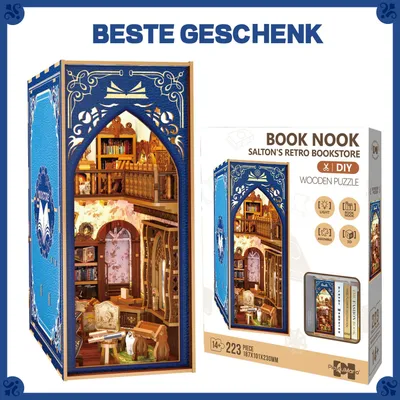 Immagine prodotto di kIT libro puzzle 3D, kit casa delle bambole fai da te con luce LED per adulti