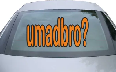Produktbild von Indigos UG - Aufkleber Heckscheibe & Motorklappe DE6010 - orange - 600x294 mm - umadbro? - Auto Scheiben Fenster Heckklappe Tuning Racing JDM - Die cut
