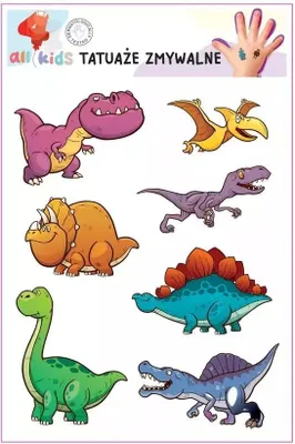 Produktbild von Abwaschbare Tattoos für Kinder Dinosaurier