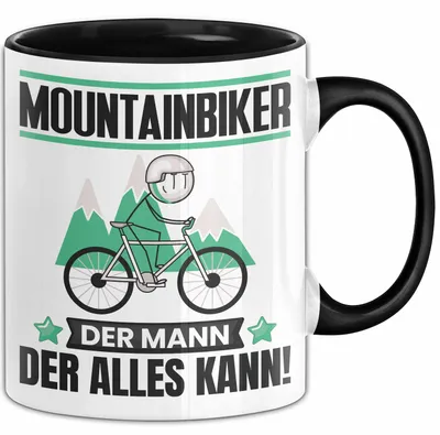 Produktbild von Mountainbiker Tasse Geschenk für Mountainbiker Der Mann Der Alles Kann Geschenkidee zum Geburtstag (Schwarz)