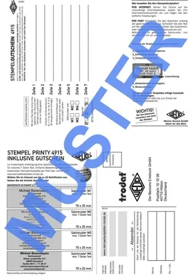Produktbild von Ersatzgutschein Stempelplattefür Trodat 4915