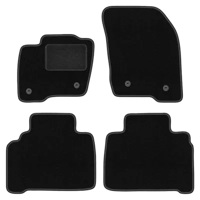 Obrázek produktu pro Velurové autokoberce pro: Ford S-MAX MK2 2015- (minivan) – sada 4 ks, černé, na míru – Wielganizator LUX – verze W0594