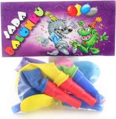 Produktbild von Aufblasbare Luftballons mit Pfeife 7 Stück