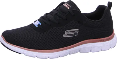 Produktbild von Skechers Flex Appeal 4.0 sportlicher Schnürer Schwarz