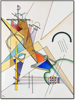 Produktbild von TPFLiving Kunstdruck LW-546 (OHNE RAHMEN) Poster - Leinwand - Wandbild - Hochauflösender Giclée-Druck, langlebig und hochwertig - Wassily Kandinsky - Berühmte Motive  - Größe: 50x70cm