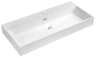 Produktbild von Sapho AQUATIC Waschbecken, Gussmarmor, 100x46cm, Weiß