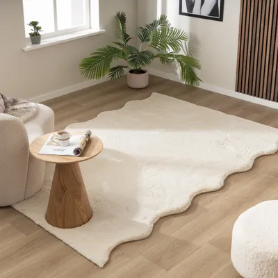 Produktbild von Volero - Hochflor Teppich - Comfy Supreme Wavy Creme - 160x230 cm - Wohnzimmer, Schlafzimmer, Babyzimmer - Modern, Skandinavisch