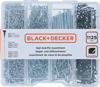 Obrázek produktu pro Hřebíky Black & Decker 1125 kusů