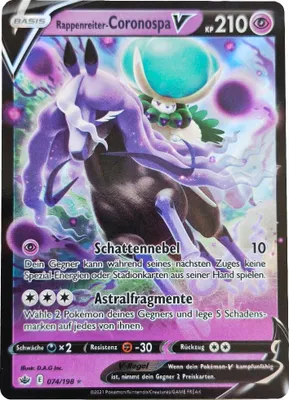 Produktbild von Pokemon Karte Rappenreiter-Coronospa V 074/198 Ultra Rare