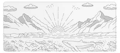 Produktbild von Gaming-Mauspad - Terra Nostra, Weiß (XL | 90 x 40 x 0,4 cm)