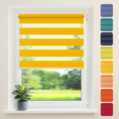 Produktbild von Doppelrollo COLOUR, Gelb, 50x150cm