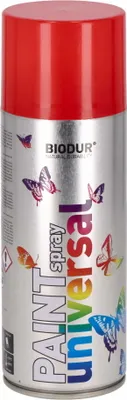 Produktbild von Biodur | Sprühlack - Rotes Signal (RAL 3020) - 400ml, Sprühfarbe, Lackspray, Universal - Betonfarbe, Sprühlacke für Holz, Metall, Glas