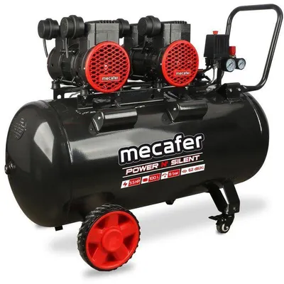 Image de Compresseur - Horizontal - Mecafer - Power N'Silent - 100 L - 3,5 HP - Silencieux