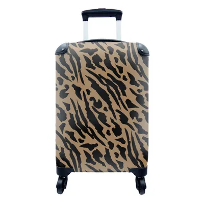 Produktbild von MuchoWow® Koffer Handgepäck Trolley Rollkoffer Kleine Reisekoffer mit 4 Rollen - Muster - Design - Pantherdruck - Cabin Size < 55x40x23 cm & 55x40x20 cm - Fotokoffer - Kabinenkoffer - Boardgepäck - Reise-Box - Reisekoffer - Reisegepäck - Koffer mit Bild - Trolley für Kinder