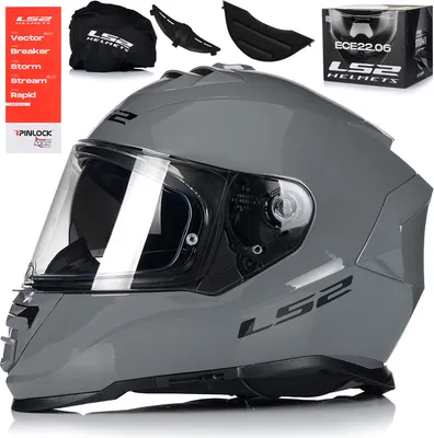 Image de Casque intégral avec pare-soleil pour cyclomoteur | LS2 FF800 STORM II | Casque moto | Certificat ECE 22.06 | Casque intégral moto | XS (53-54cm)