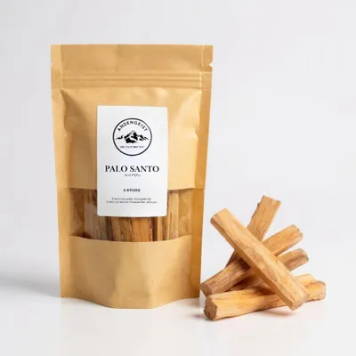 Image de Bâtonnets de bois parfumé Palo Santo - Bois d'encens naturel du Pérou - Pour la méditation, le yoga et l'aromathérapie - 5 pièces