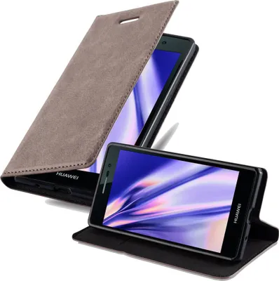 Zdjęcie produktu dla Pokrowiec Cadorabo na telefon Huawei ASCEND P7 w kolorze brązowym z magnetycznym zamknięciem