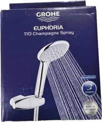 Produktbild von Grohe Euphoria Brausegarnitur Champagne Wandbrausehalter verstellbar chrom - 27355000