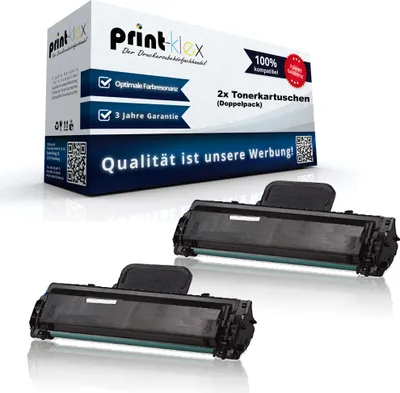Produktbild von 2x Kompatible Tonerkartuschen für Samsung ML1660 ML1660N ML1660Series ML1665 ML1666 Doppelpack MLT-D104 MLTD104 MLT-D1042S - Office Plus Serie