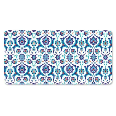 Produktbild von MuchoWow® Mauspad Mousepad Blumen - Muster - Blau 60x30 cm - Mousepads - Maus Mat - Pad - Mausunterlage - Nachhaltig