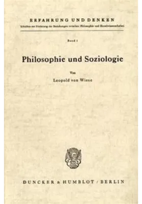 Produktbild von Philosophie und Soziologie.
