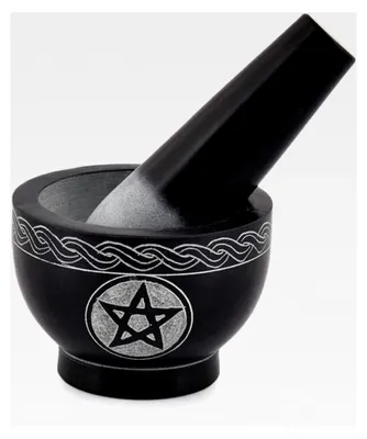 Produktbild von Mörser- und Stößelset aus Marmor - Mörser und Stößel für Kräuter, Gewürze, Guacamole, Knoblauch und Ingwer
