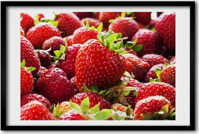 Produktbild von Bild 60x40 MDF-Rahmen, Wandkunst Erdbeeren