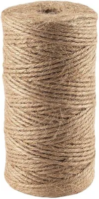Produktbild von Juteband auf Rolle, 100 m, Natur, Bastelschnur, Jute-Kordel, Dekokordel, ideal für Haushalt, Garten und DIY (Ø 2 mm)