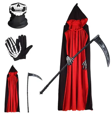 Produktbild von Halloween-Kostüm-Umhang mit Kapuze für Erwachsene