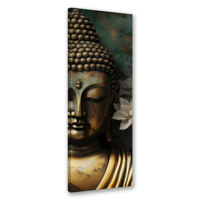 Produktbild von Leinwandbild Buddha, Zen-Abstraktion 30x90 Feeby Braun bild für die wand bereit zum aufhängen