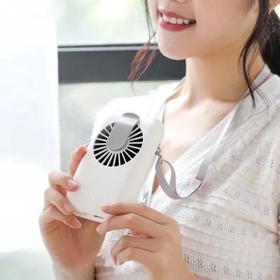 Produktbild von Handgehaltener Outdoor Ventilator, USB-Ladbar, Weiss