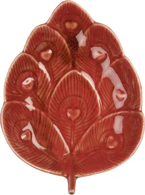 Produktbild von Clayre & Eef Dekoration Schale 16x12x3 cm Rot Keramik
