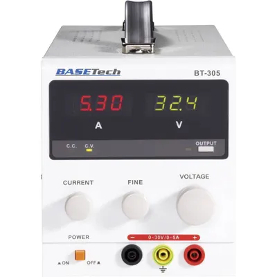 Produktbild von Basetech BT-305 Labornetzgerät, einstellbar 0 - 30 V/DC 0 - 5 A 150 W Anzahl Ausgänge 1 x
