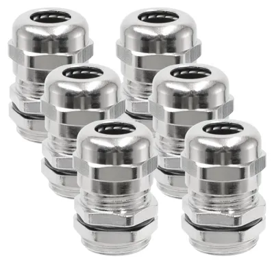 Produktbild von Kabel-Schraubanschluss PG7, 3-6,5 mm, 6 Stück, wasserdicht für die Elektroinstallation