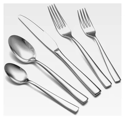 Produktbild von 30-teiliges Edelstahl Besteckset für 6 Personen, Essbesteck Set mit Messer, Gabel und Löffel, Tafelbesteck für Küche und Restaurant, Hochglanzpoliert und spülmaschinenfest