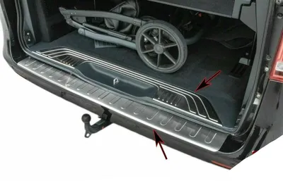 Für Mercedes Vito V-Klasse W447 2014- SET LADEKANTENSCHUTZ Edelstahl MATT Schutz in der Farbe von Recambo e.K.