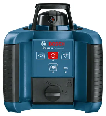 Zdjęcie produktu dla Bosch GRL 250 HV Professional, 250 m, 0,1 mm/m, 5°, 600 RPM, 635 nm (< 1 mW), Niwelator obrotowy