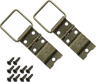 Produktbild von HMF 6496-SC2-S2 Vintage Deko Scharnier, Aufstellscharnier aus Metall, 2 Stück, 22 x 57 mm, Bronze