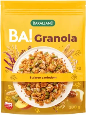 Zdjęcie produktu dla Bakalland Ba! Granola 5 Ziaren Z Miodem 300 G