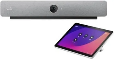 Produktbild von Cisco Webex Room Videokonferenzausrüstung - CMOS - 3840 x 2160 Video (Inhalt) - H.460.18/19, H.264, H.323, SIP - Point-to-Point - 4K UHD - 60 fps - H.263, H.239 - G.711, G.722, G.722.1, G.729, AAC-LD, Opus - 1 x Netzwerk (RJ-45) - 1 x HDMI Ein - 2 x HDMI Aus - USB - Gigabit-Ethernet - Wandmontierbar