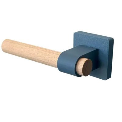 Produktbild von Türklinke Blau 1 Paar Quadratische Rosette Modernes Design Türbeschlag Türgriff Kunststoff (PLA) - Inkl. Montagematerial