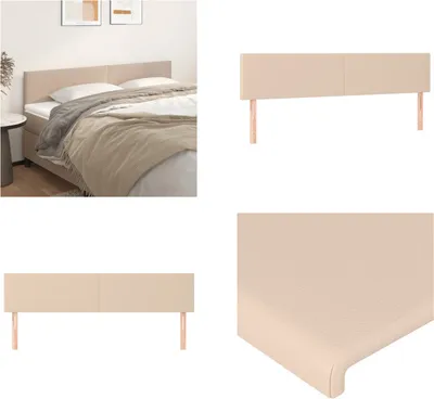 Produktbild von vidaXL Kopfteile 2 Stk. Cappuccino Braun 100x5x78/88 cm Kunstleder - Kopfteil - Kopfteile - Bett-Kopfteil - Bettkopfteil