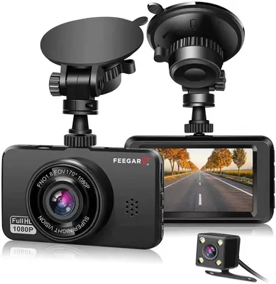 Produktbild von FEEGAR Dashcam Auto Vorne und Hinten microSD-Karte 1080P Full HD Sony Sensor Autokamera Doppelobjektiv Dashcam für Autos 170 Weitwinkel mit Loop-Aufna
