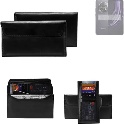 Produktbild von K-S-Trade Handy Hülle kompatibel mit Realme 13+ 5G Schutz Hülle Tasche Schutz Case Handytasche Kunstleder schwarz, 1x
