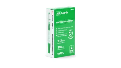 Produktbild von Grüner trocken abwischbarer Marker - 10er-Set für Whiteboard- und Glastafeln